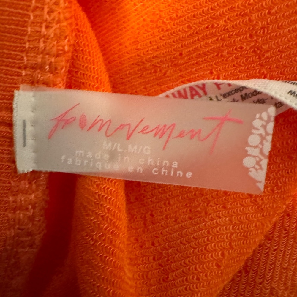 Free People Movement Mandarin Red Orange W/Drawstring Leggings Size Medium/Large - Picture 11 of 13